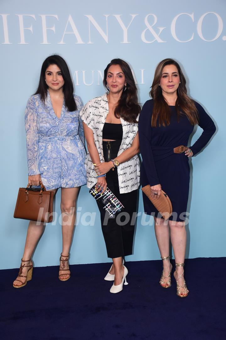 Neelam Kothari, Maheep Kapoor and Seema Sajdeh attend the grand opening of Tiffany & Co's India Flagship 