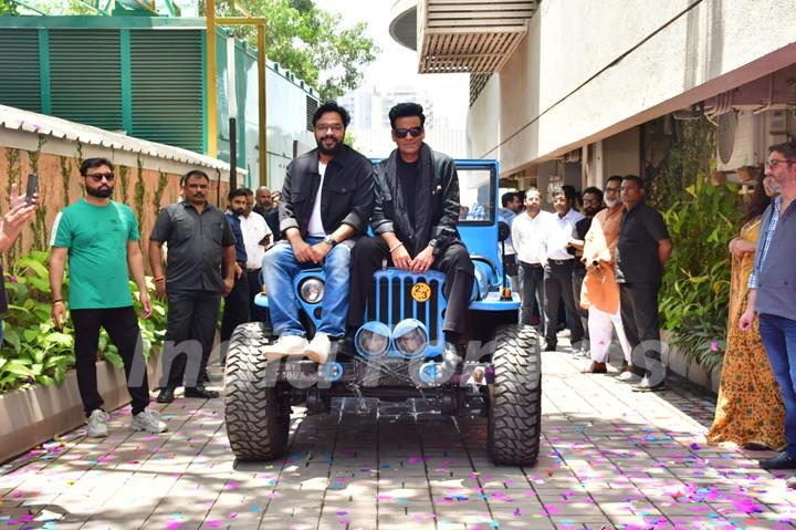 Manoj Bajpayee and Apoorv Singh Karki snapped at the trailer launch of Bhaiyyaa ji