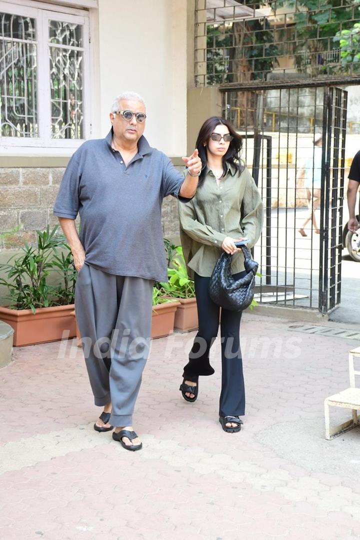 Boney Kapoor and Khushi Kapoor snapped after their Lok Sabha Election voting