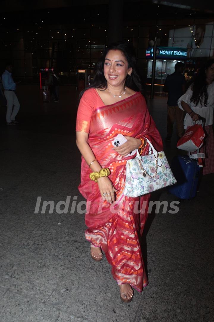 Rupali Ganguly snapped at the airport