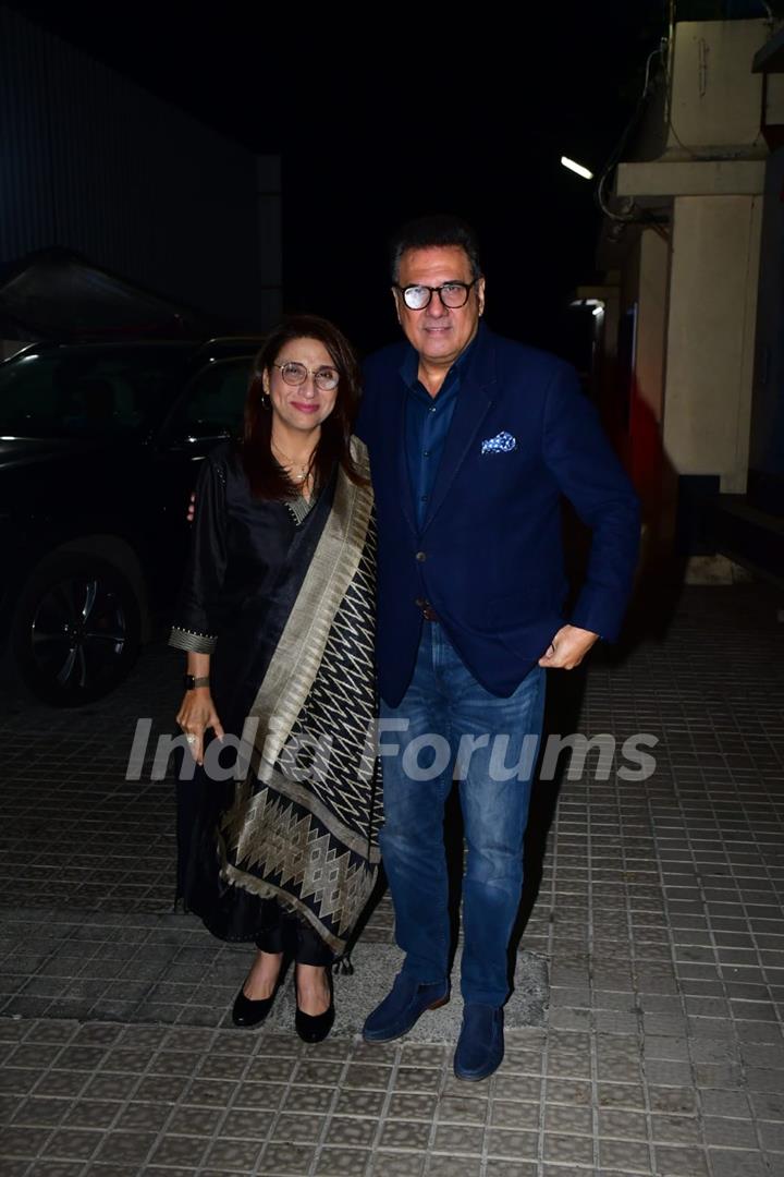 Boman Irani grace the screening of Mr And Mrs Mahi