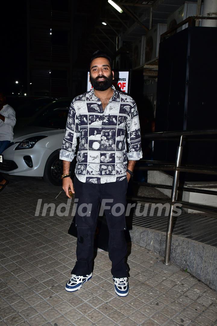 Anubhav Singh Bassi grace the screening of Mr And Mrs Mahi