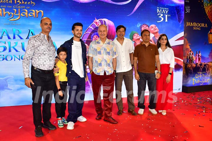 Anupam Kher attend the song launch of Jamboora and Zara Muskura for upcoming film Chhota Bheem and the Curse of Damyaan