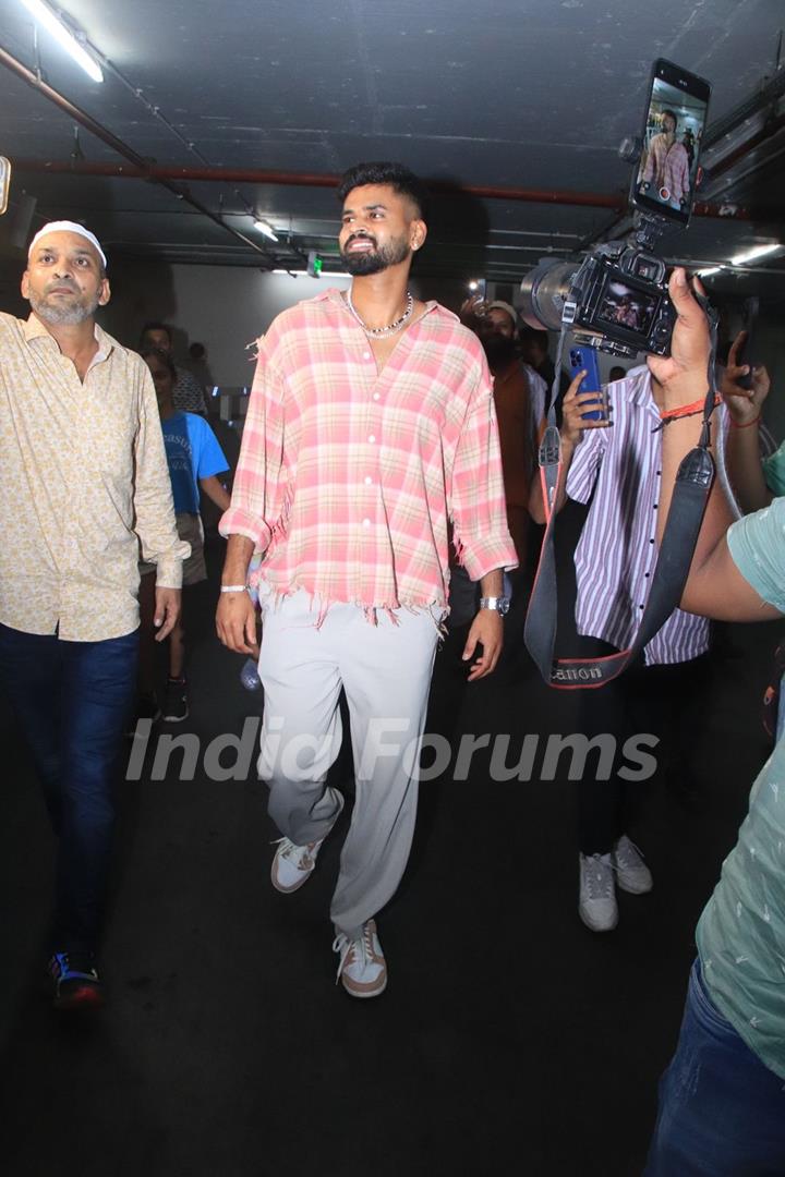 Shreyas Iyer snapped at the airport