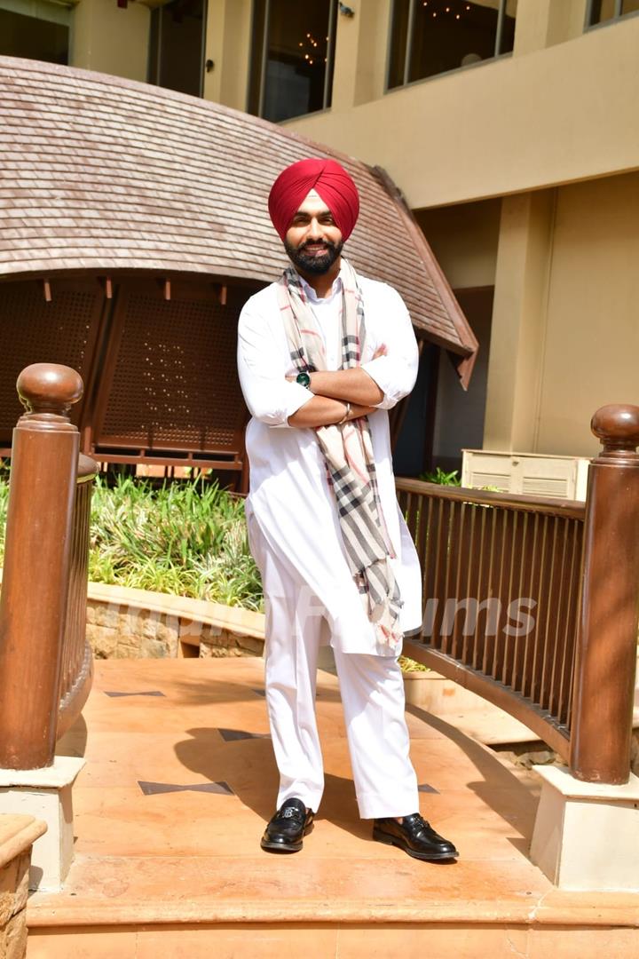 Ammy Virk snapped for promotion of their upcoming film Kudi Haryane Val Di