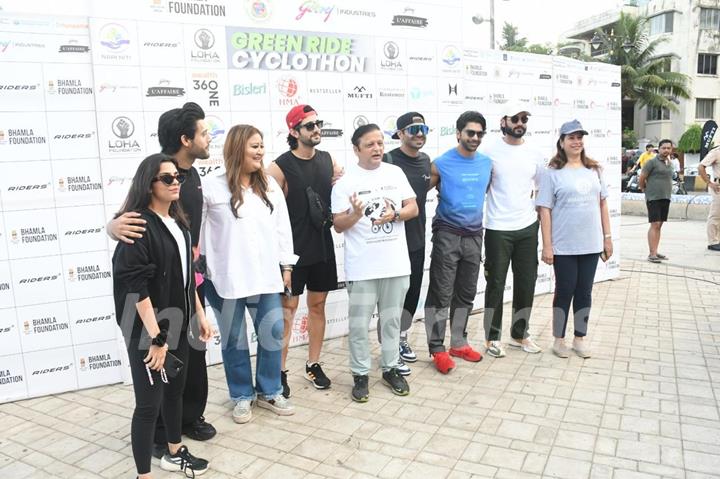 Aditya Seal, Aparshakti Khurana, Sunny Kaushal, Stebin Ben and Taha Shah Badussha attend Bhamla Foundation’s Green Ride Cyclothon in Bandra