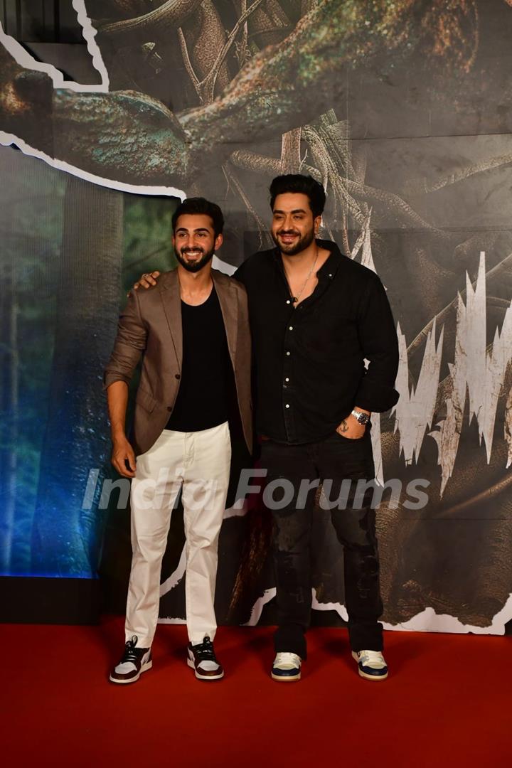 Aly Goni and Abhishek Verma attend the screening of Munjya