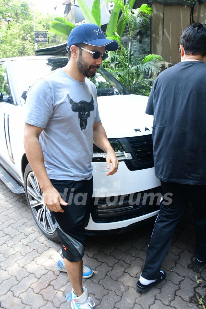 Varun Dhawan snapped outside cafe in Bandra