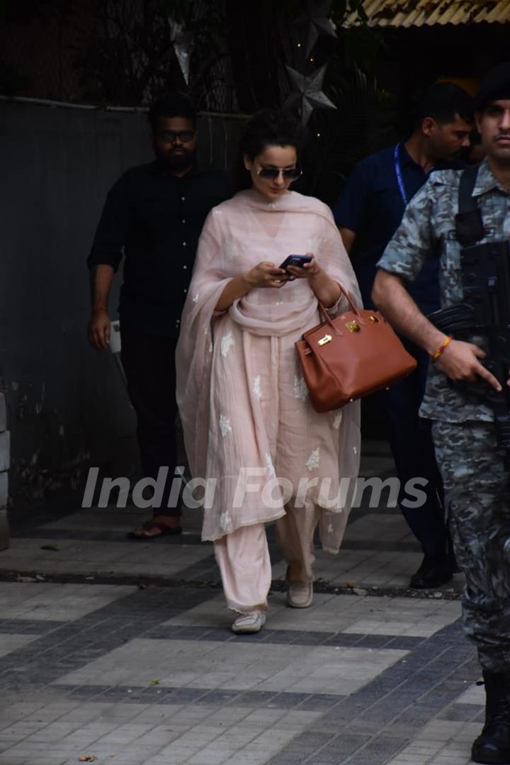 Kangana Ranaut snapped at the airport