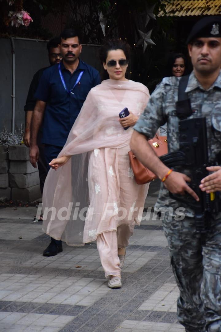 Kangana Ranaut snapped at the airport