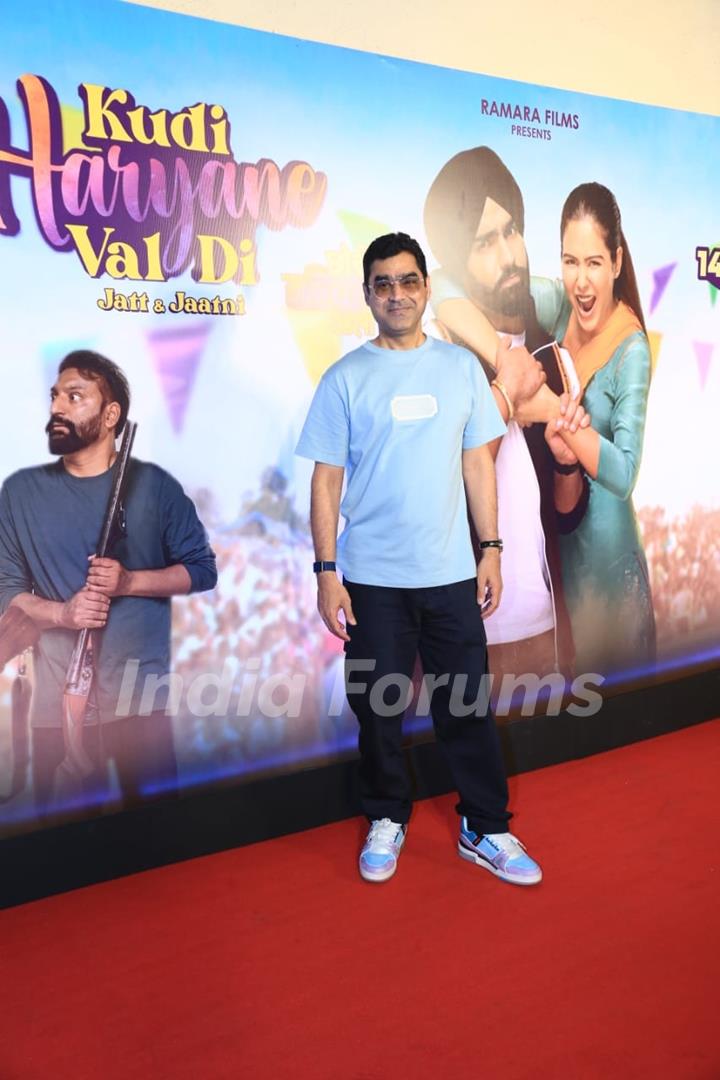 Murad Khetani snapped at the premiere of Kudi Haryane Val Di