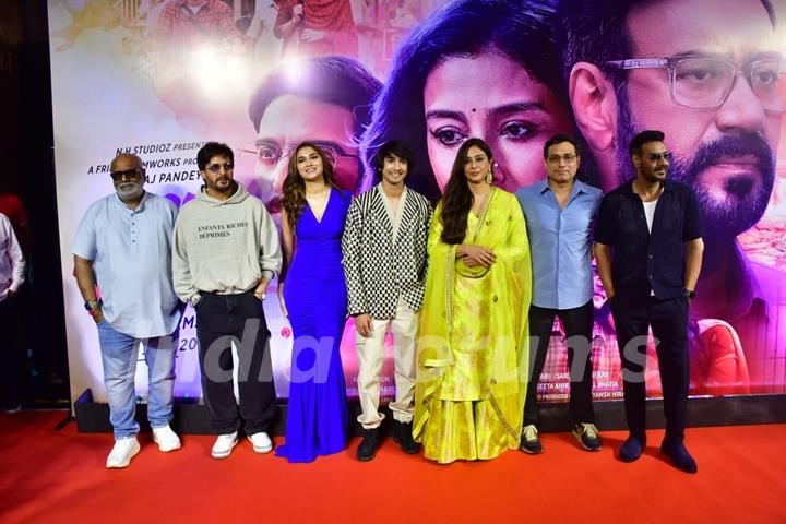 Ajay Devgn, Jimmy Sheirgill, Tabu, Shantanu Maheshwari and Saiee Manjrekar attend Auron Mein Kahan Dum Tha trailer launch