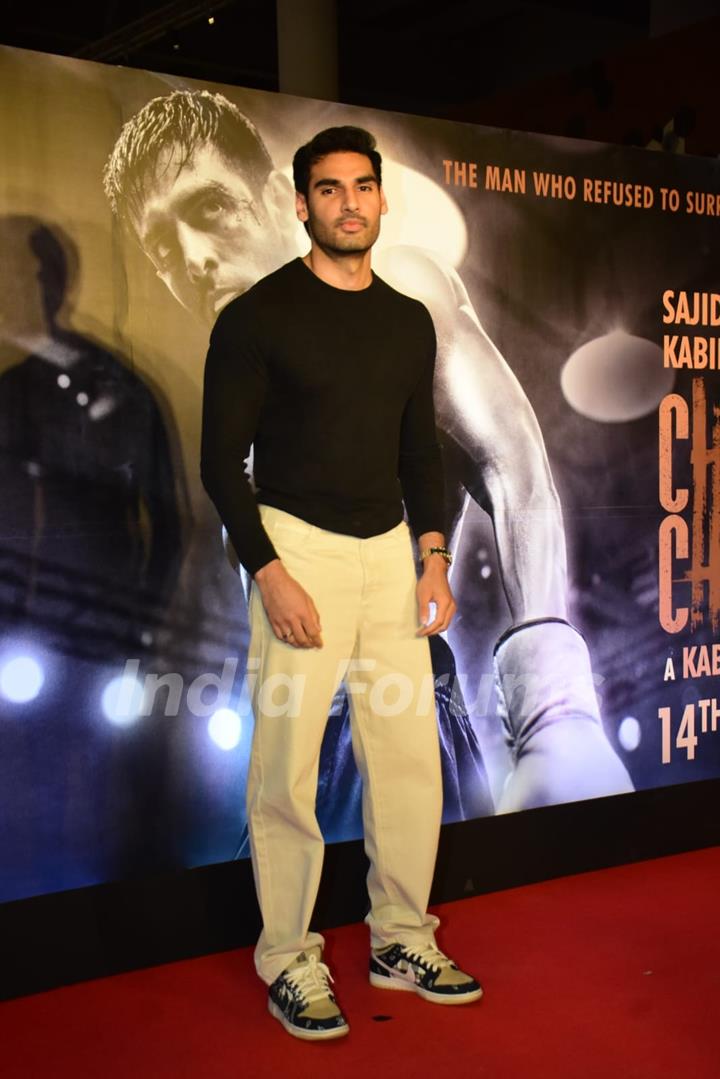 Ahan Shetty grace the screening of Chandu Champion