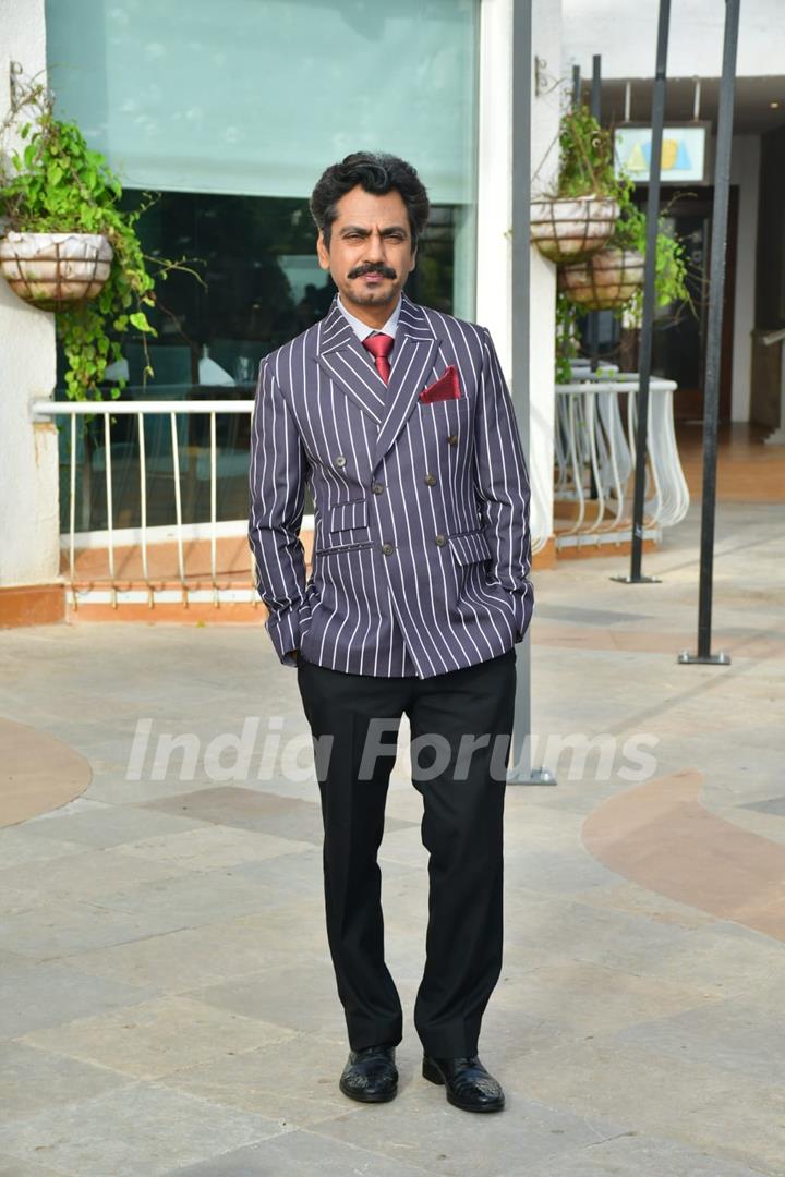 Nawazuddin Siddiqui snapped while promoting his upcoming movie Rautu ka Raaz on ZEE5 