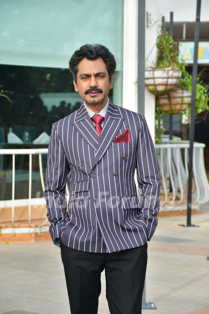 Nawazuddin Siddiqui snapped while promoting his upcoming movie Rautu ka Raaz on ZEE5 