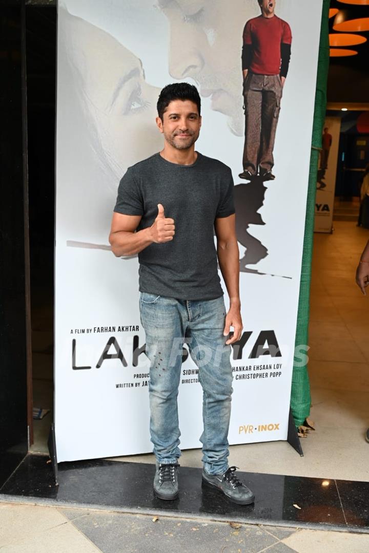 Farhan Akhtar snapped celebrating 20 years of Lakshya