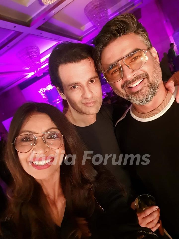 Rohit Roy and R. Madhavan snapped at Sanjay Gupta celebration for his wife for Mrs. World International 2024