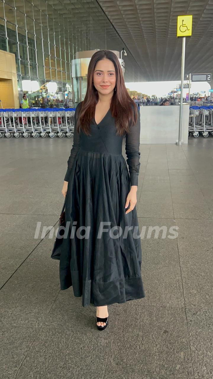 Nusrat Bharucha snapped at the aiport