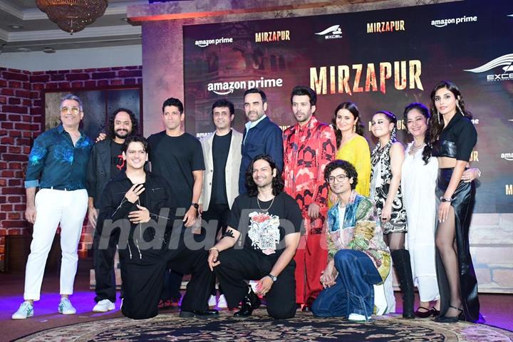 Sheeba Chadha, Rasika Dugal, Pankaj Tripathi, Ali Fazal, Vijay Varma, Harshita Gaur, Shweta Tripathi and Priyanshu Painyuli grace the trailer launch of Mirzapur Season 3