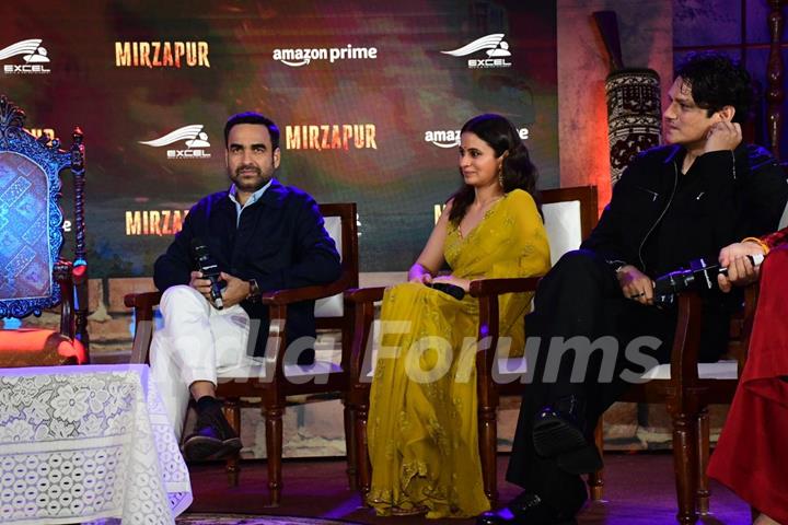 Rasika Dugal, Pankaj Tripathi and Vijay Varma grace the trailer launch of Mirzapur Season 3