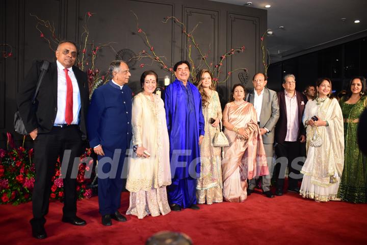 Shatrughan Sinha and Poonam Sinha attend the Sonakshi Sinha and Zaheer Iqbal's wedding reception