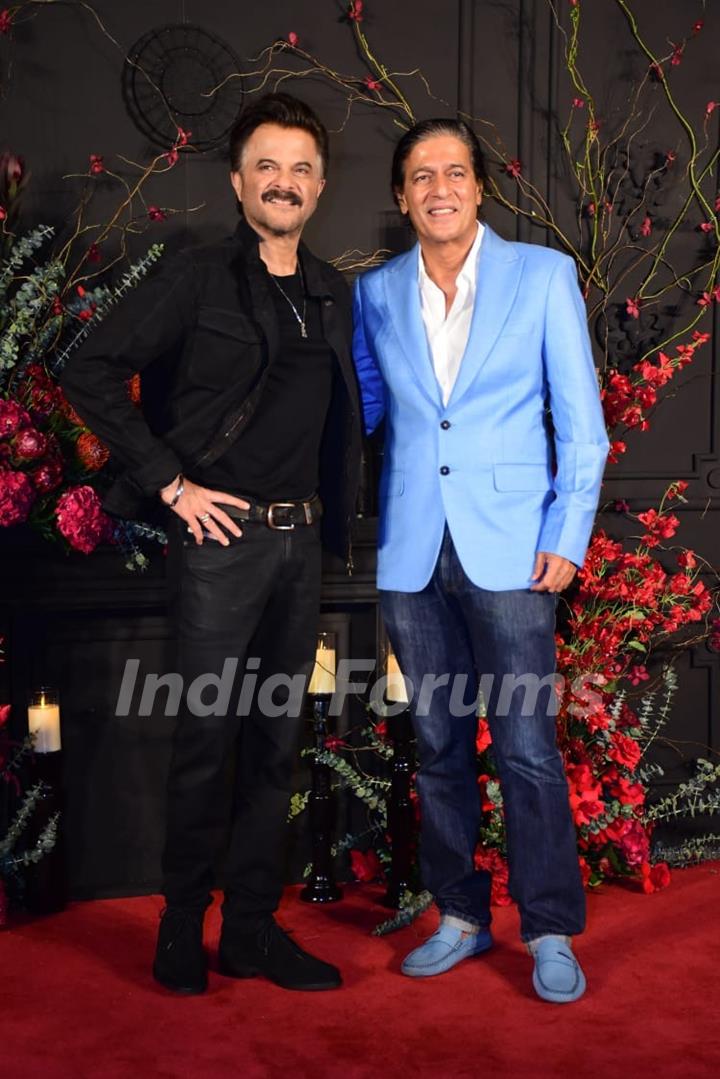 Chunky Panday and Anil Kapoor attend the Sonakshi Sinha and Zaheer Iqbal's wedding reception