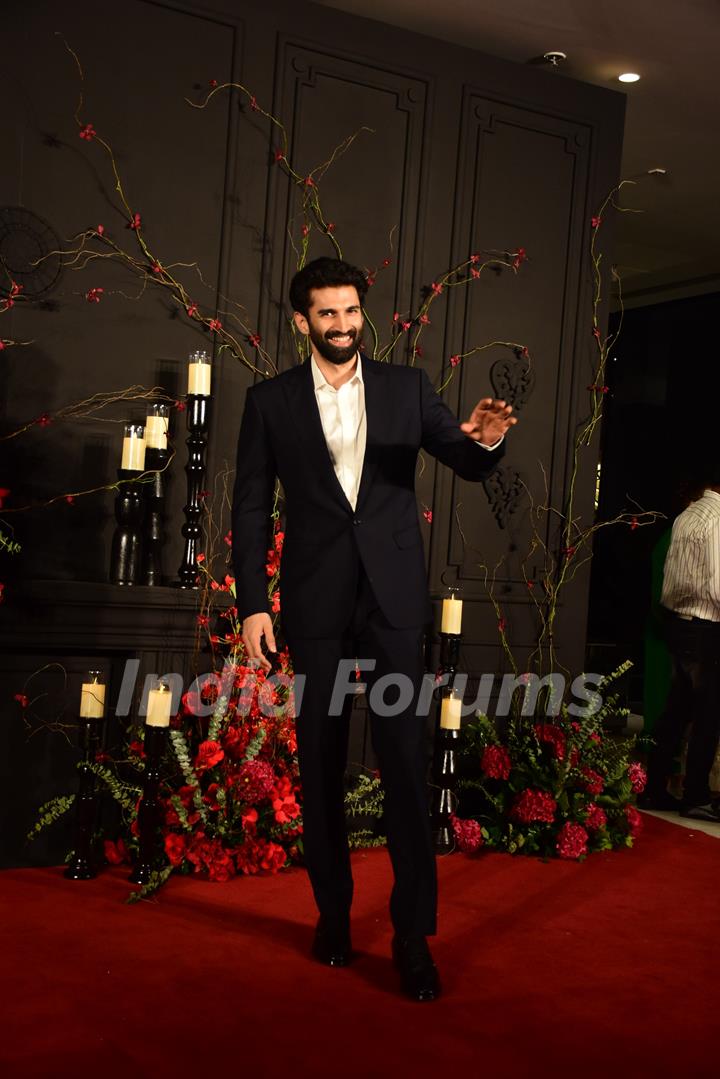 Aditya Roy Kapur attend the Sonakshi Sinha and Zaheer Iqbal's wedding reception