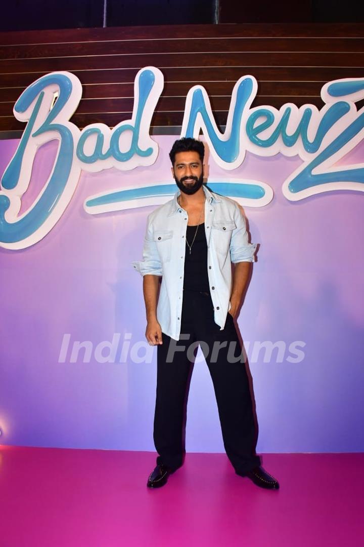 Vicky Kaushal attend the trailer launch of their upcoming movie Bad Newz