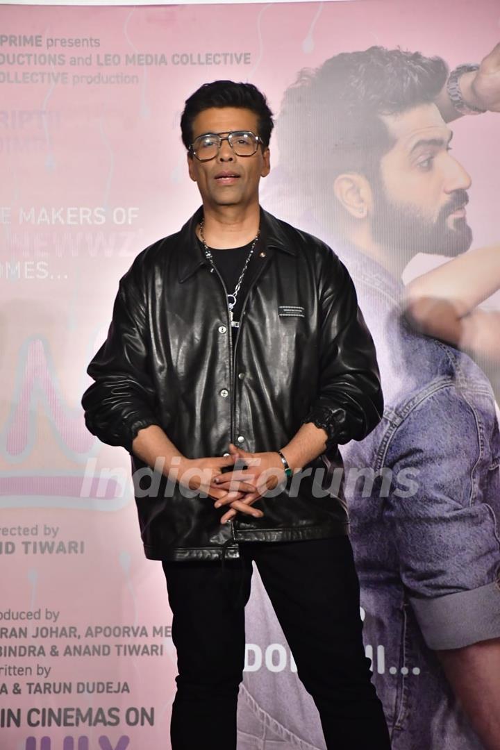 Karan Johar attend the trailer launch of their upcoming movie Bad Newz