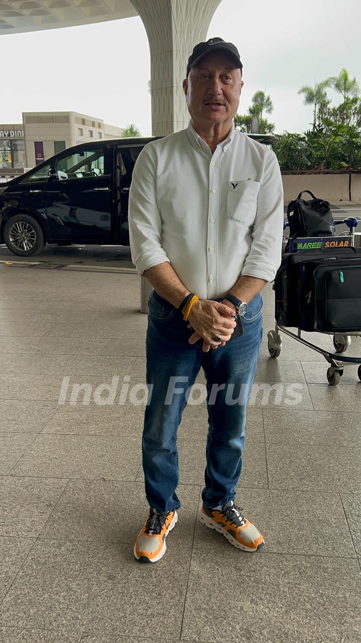 Anupam Kher snapped at the airport