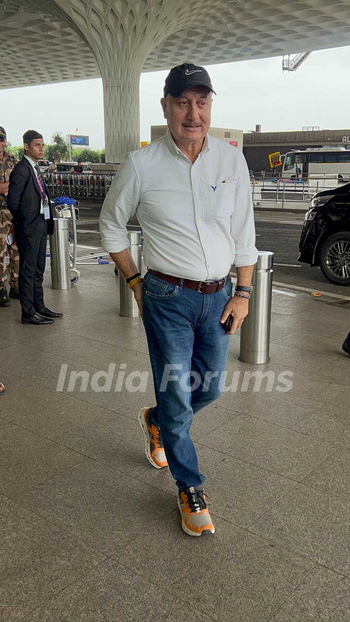 Anupam Kher snapped at the airport