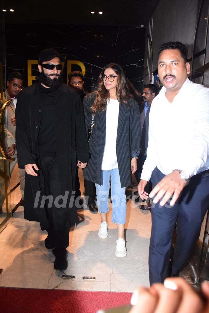 Deepika Padukone and Ranveer Singh snapped at PVR Town