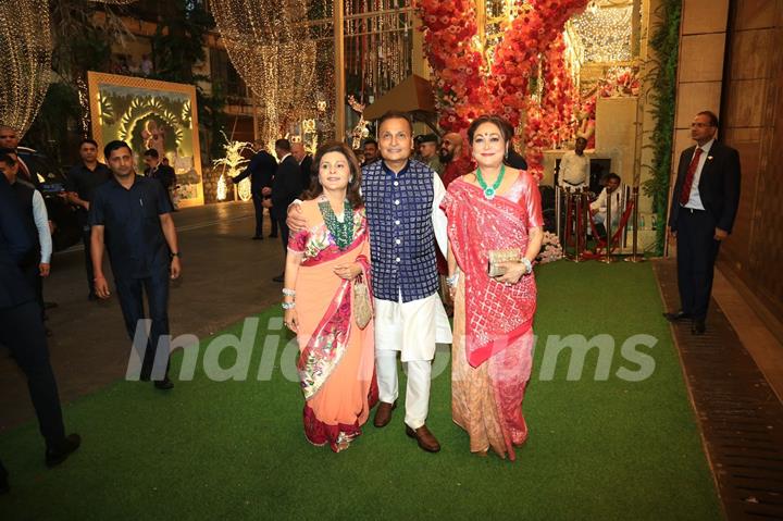 Anil Ambani and Tina Ambani snapped Anant Ambani and Radhika Merchant’s Mameru Ceremony in Antilia, Mumbai