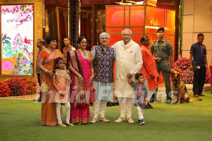 Celebrities snapped Anant Ambani and Radhika Merchant’s Mameru Ceremony in Antilia, Mumbai
