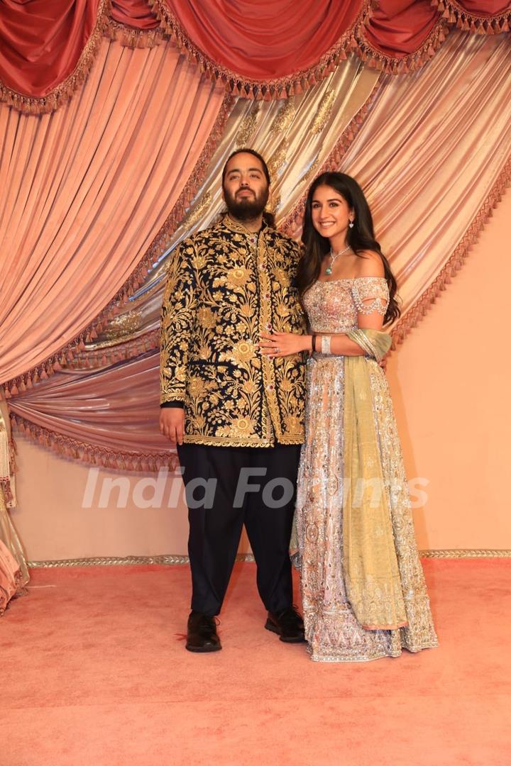 Anant Ambani and Radhika Merchant attend Radhika Merchant and Anant Ambani Sangeet Ceremony