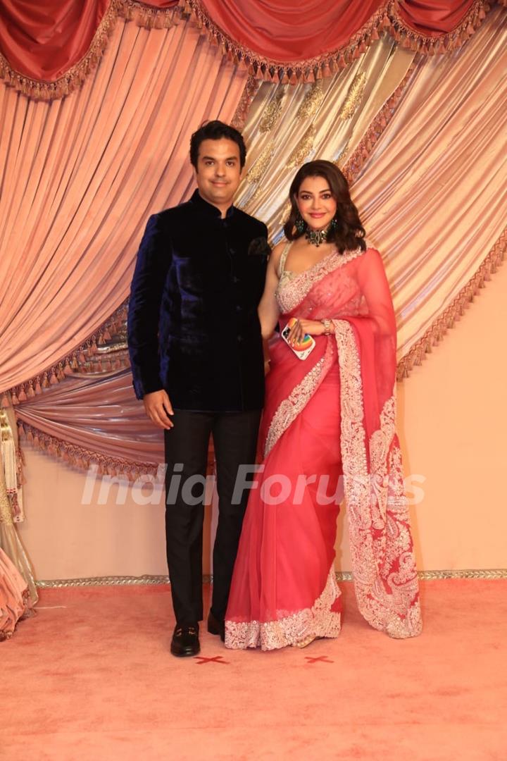 Kajal Aggarwal attend Radhika Merchant and Anant Ambani Sangeet Ceremony