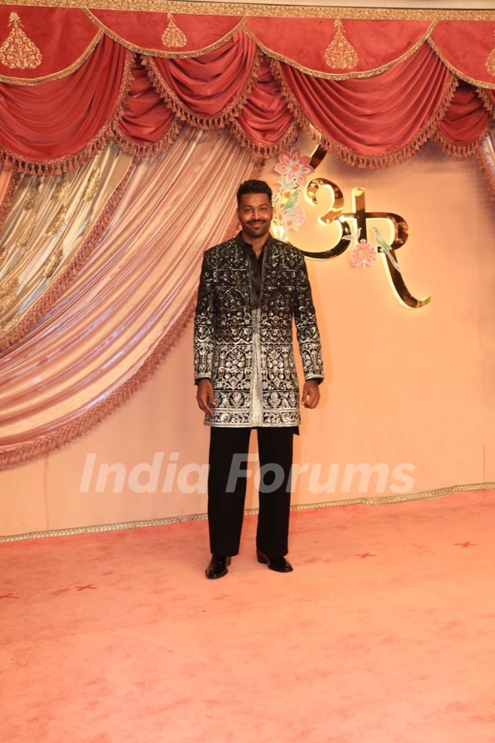 Hardik Pandya attend Radhika Merchant and Anant Ambani Sangeet Ceremony