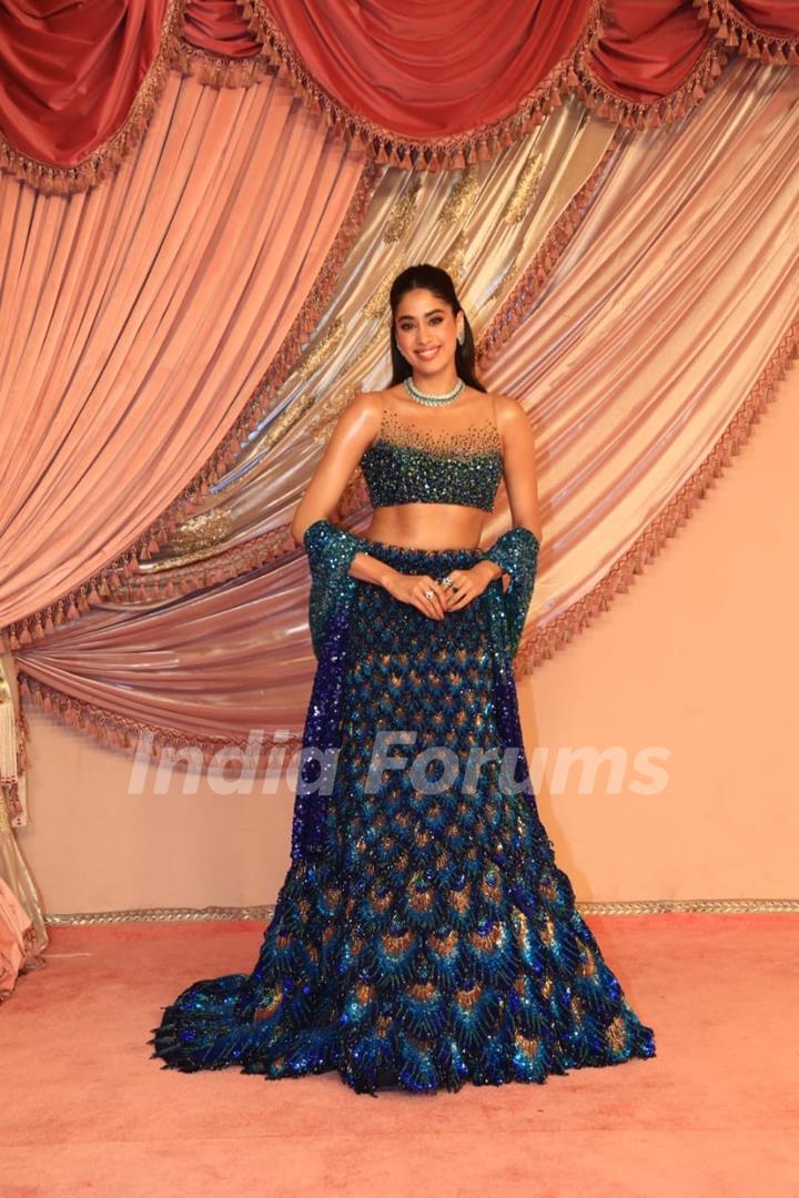 Janhvi Kapoor attend Radhika Merchant and Anant Ambani Sangeet Ceremony