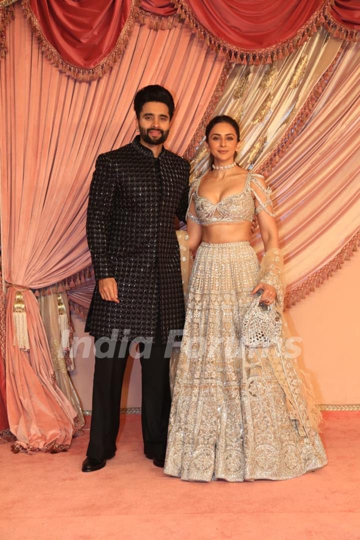 Jackky Bhagnani and Rakul Preet Singh attend Radhika Merchant and Anant Ambani Sangeet Ceremony