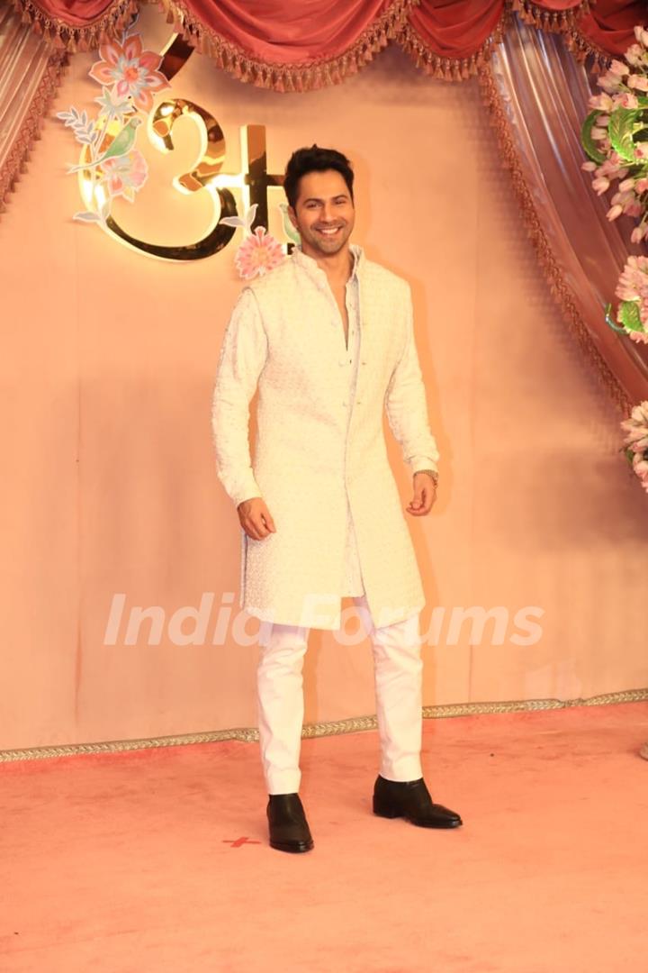 Varun Dhawan attend Radhika Merchant and Anant Ambani Sangeet Ceremony