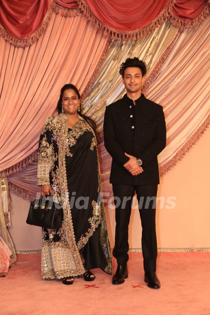 Arpita Khan Sharma and Aayush Sharma attend Radhika Merchant and Anant Ambani Sangeet Ceremony