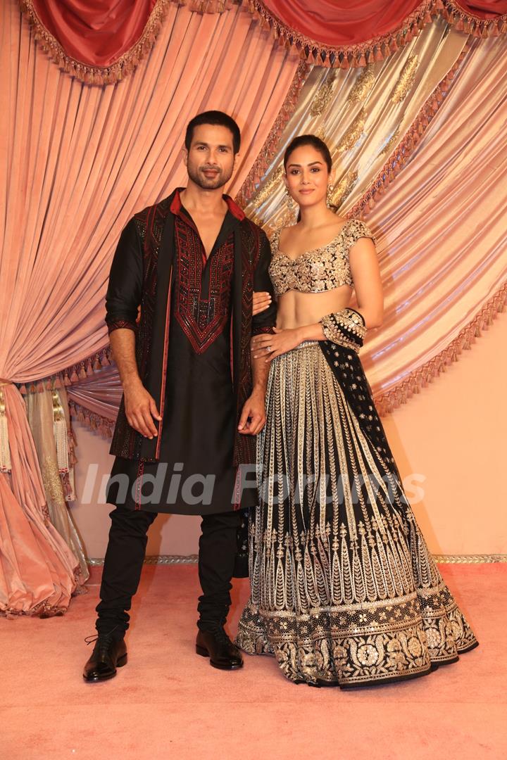 Shahid Kapoor and Mira Rajput Kapoor attend Radhika Merchant and Anant Ambani Sangeet Ceremony