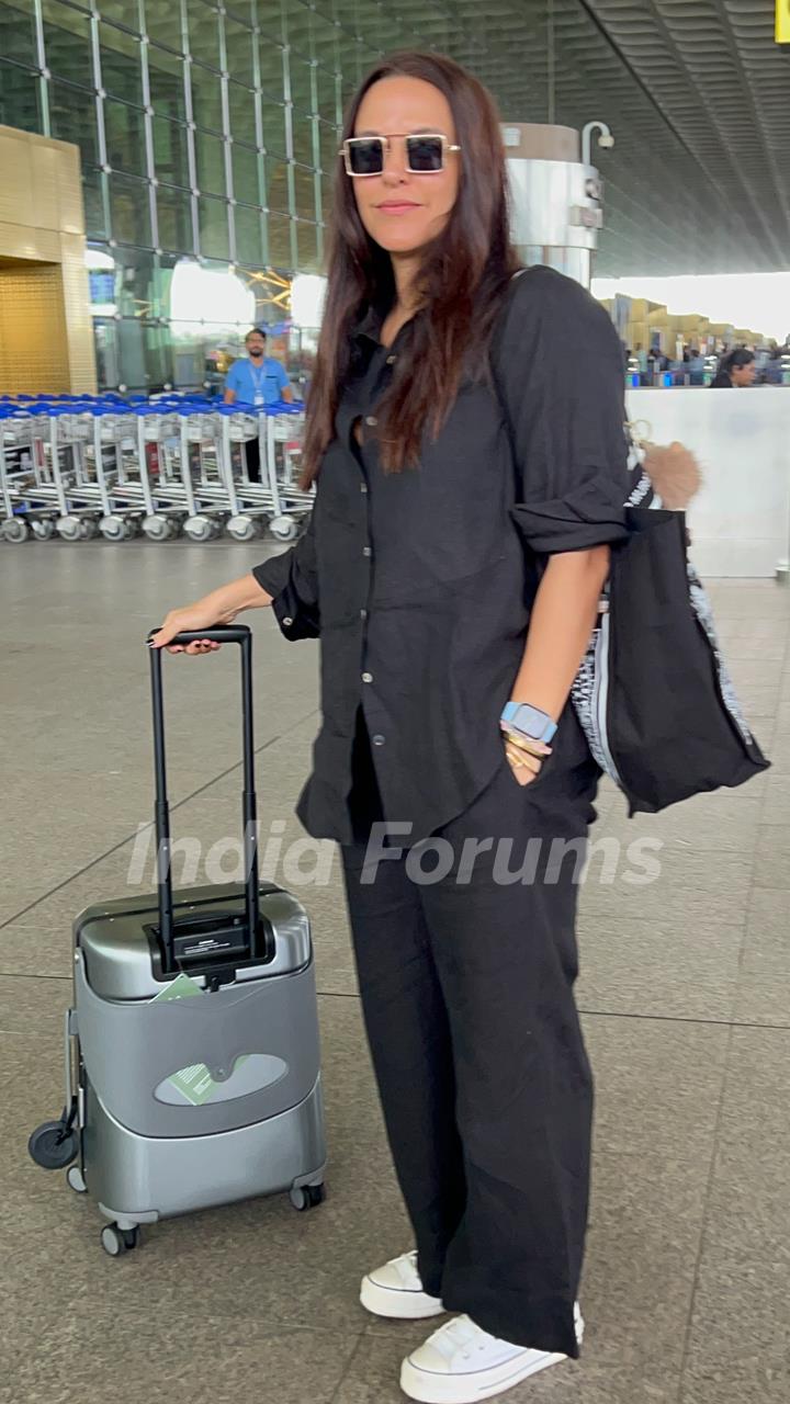 Neha Dhupia snapped at the airport