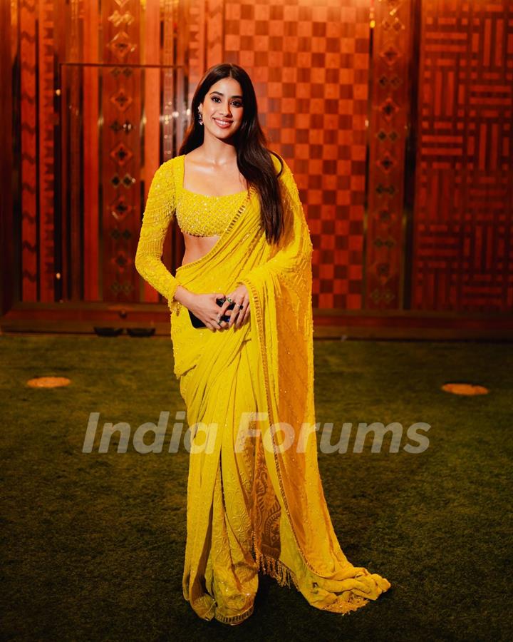 Janhvi Kapoor attend the Anant Ambani and Radhika Merchant’s Haldi Ceremony