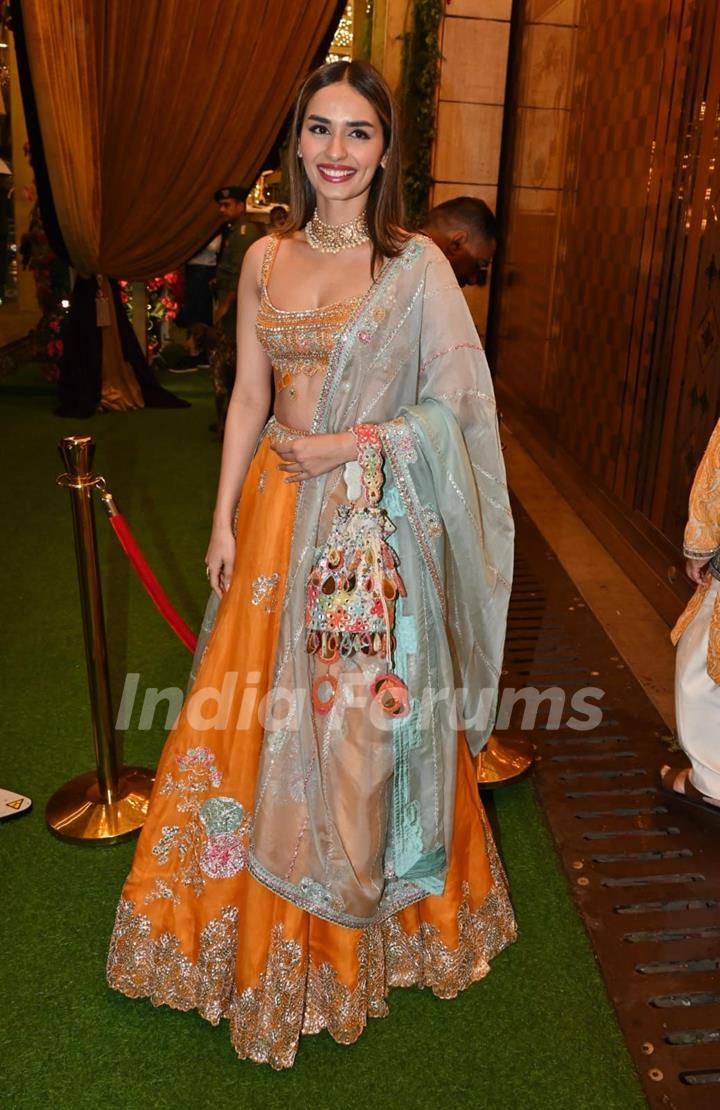 Manushi Chhillar attend the Anant Ambani and Radhika Merchant’s Haldi Ceremony