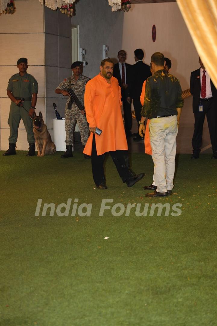 Salman Khan attend the Anant Ambani and Radhika Merchant’s Haldi Ceremony