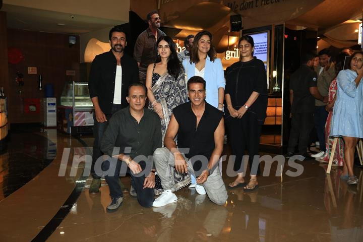 Akshay Kumar, Suriya and Jyotika attend the screening of Sarfira