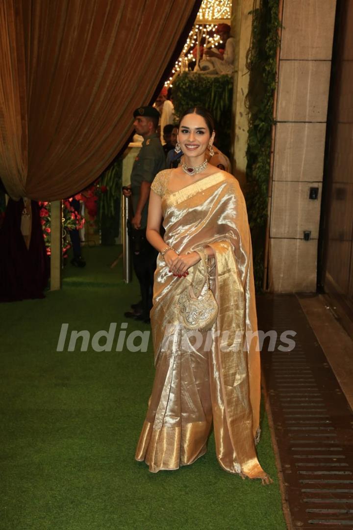 Manushi Chhillar attend Anant Ambani and Radhika Merchant’s mehendi ceremony