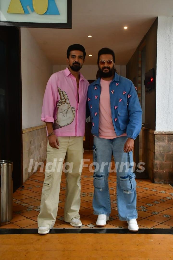 Riteish Deshmukh and Saqib Saleem snapped promoting their film Kakuda