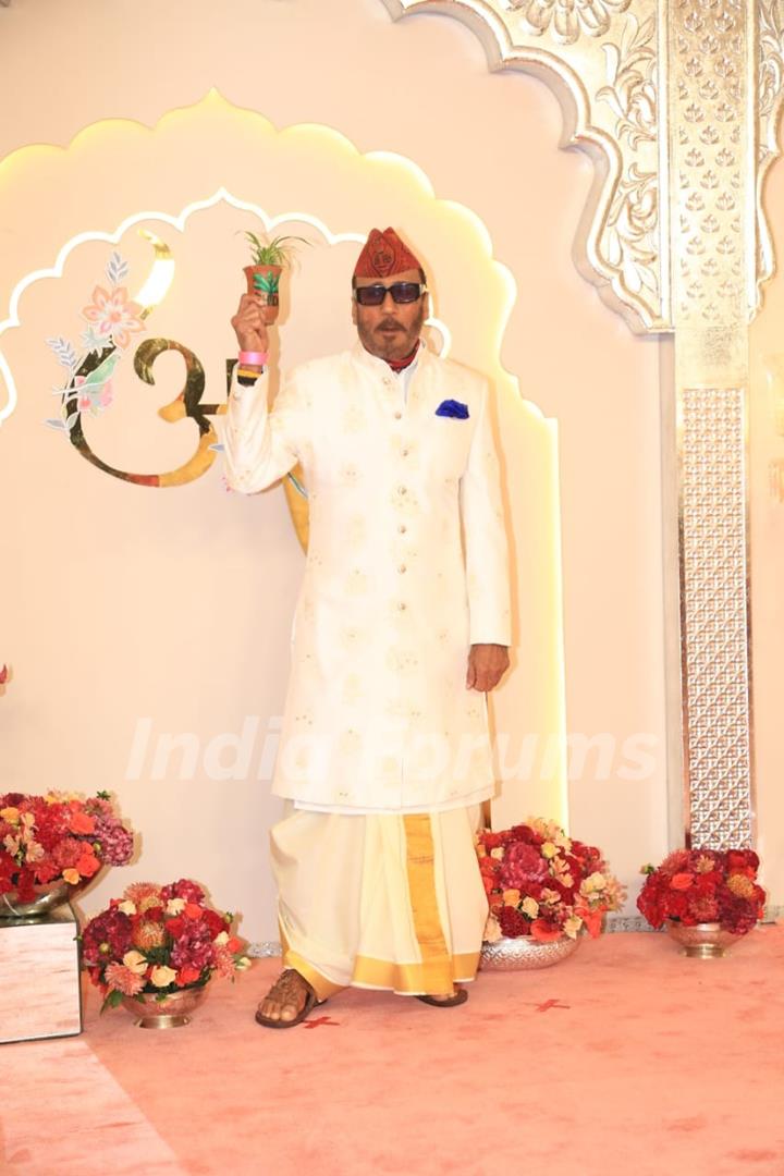 Jackie Shroff at Anant Ambani and Radhika Merchant's Wedding Ceremony